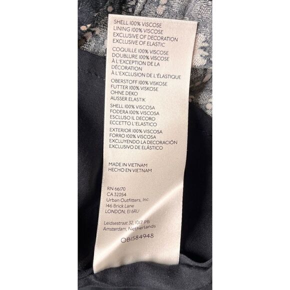 NWT Free People Tess Floral Print Long Sleeve Mini Dress in Black Combo, Size XS - Picture 15 of 16